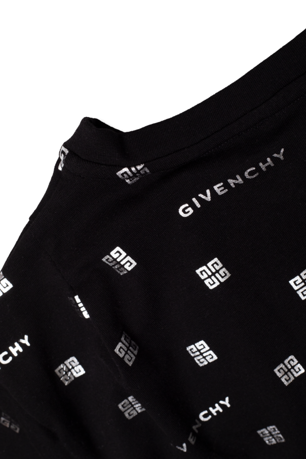 Givenchy Kids Givenchy Red Jersey Dress With Logo Print