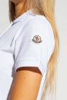 Moncler WHITE Cotton polo shirt