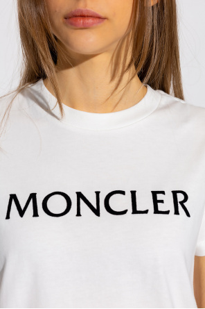 Moncler Hoodie mit Logo-Prägung Schwarz