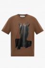 Roberto Cavalli tiger patch logo-lettering T-shirt