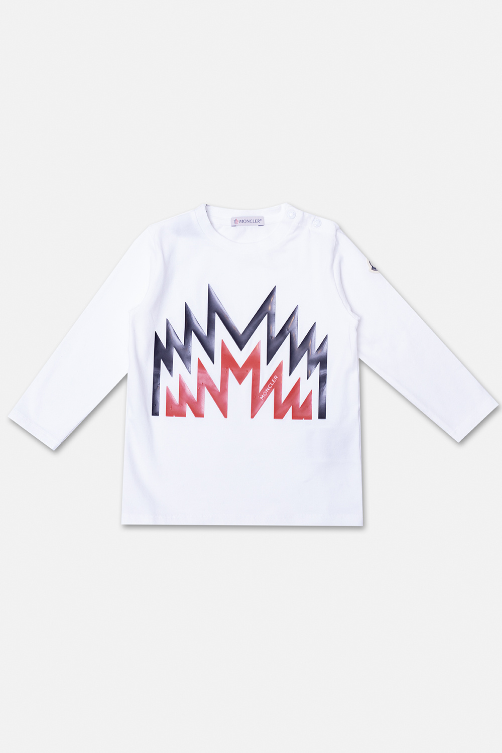 Moncler Enfant Kent & Curwen striped logo-patch T-shirt