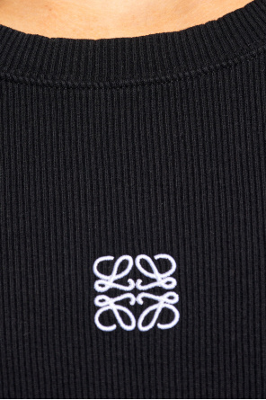 Loewe Prążkowany t-shirt z logo