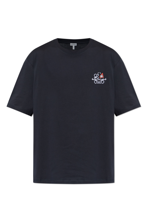 T-shirt with embroidered logo od Loewe