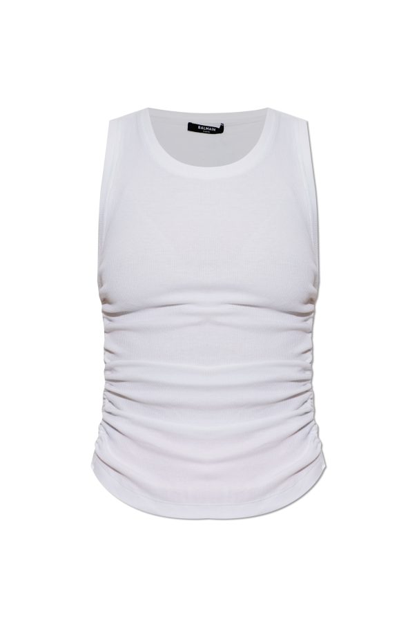 Top with sides gathered with drawstrings od Balmain