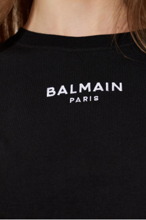 Balmain Short t-shirt with embroidered logo