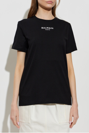 Balmain Camiseta con logo bordado