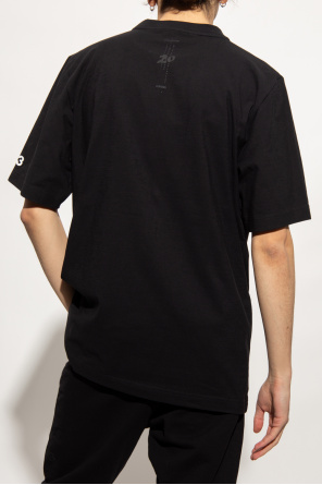 Y-3 Yohji Yamamoto Beige Jersey T-shirt With Arrow Print