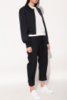 Y-3 Yohji Yamamoto Sweatshirt adidas com capucho Essentials Linear Fleece preto branco mulher