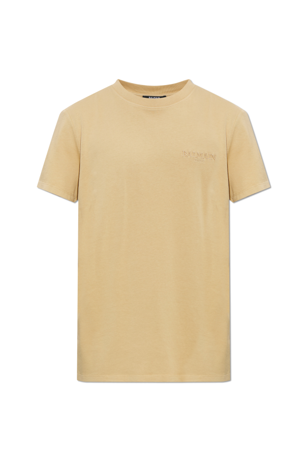 T-shirt with embroidered logo od Balmain