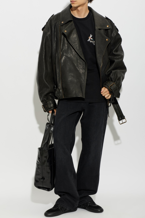 Balmain T-shirt com bordado colorido