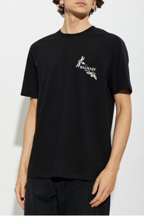 Balmain T-shirt com bordado colorido