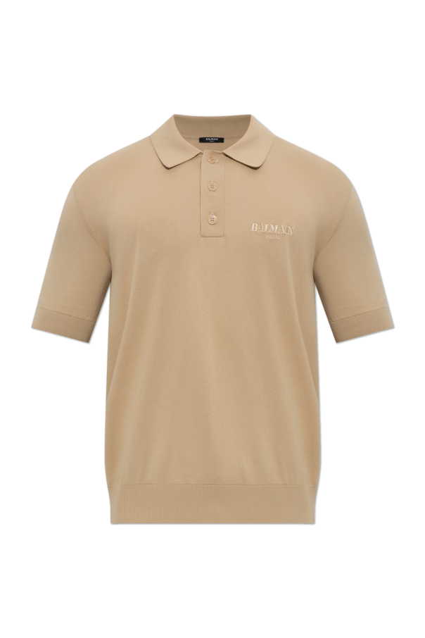 Polo with embroidered logo od Balmain