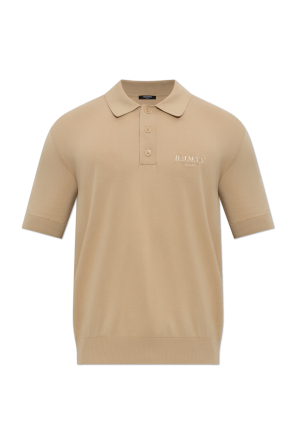 Polo with embroidered logo od Balmain