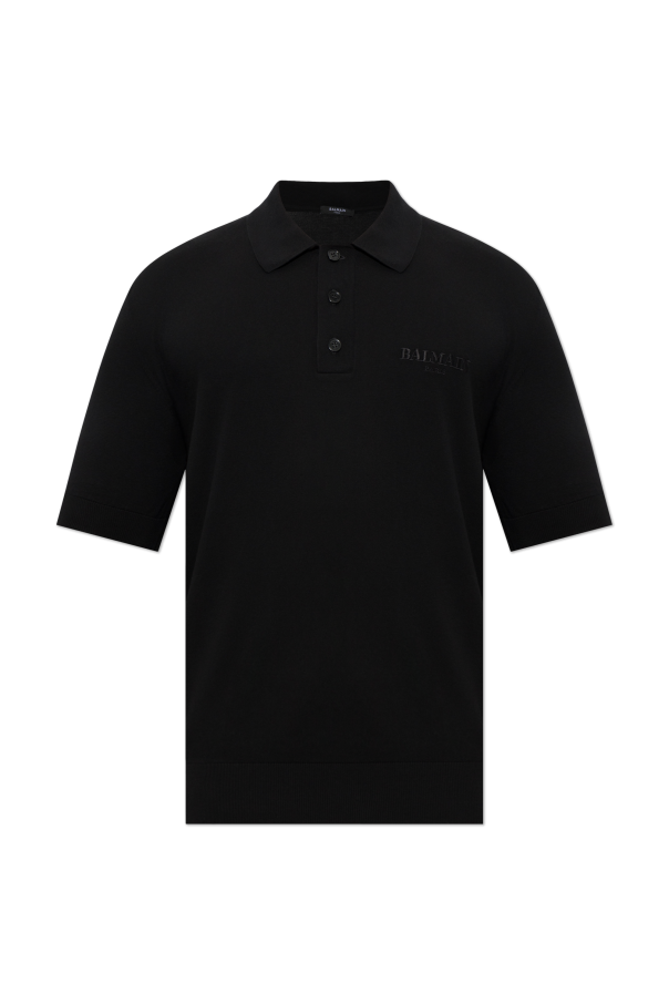 Polo with embroidered logo od Balmain