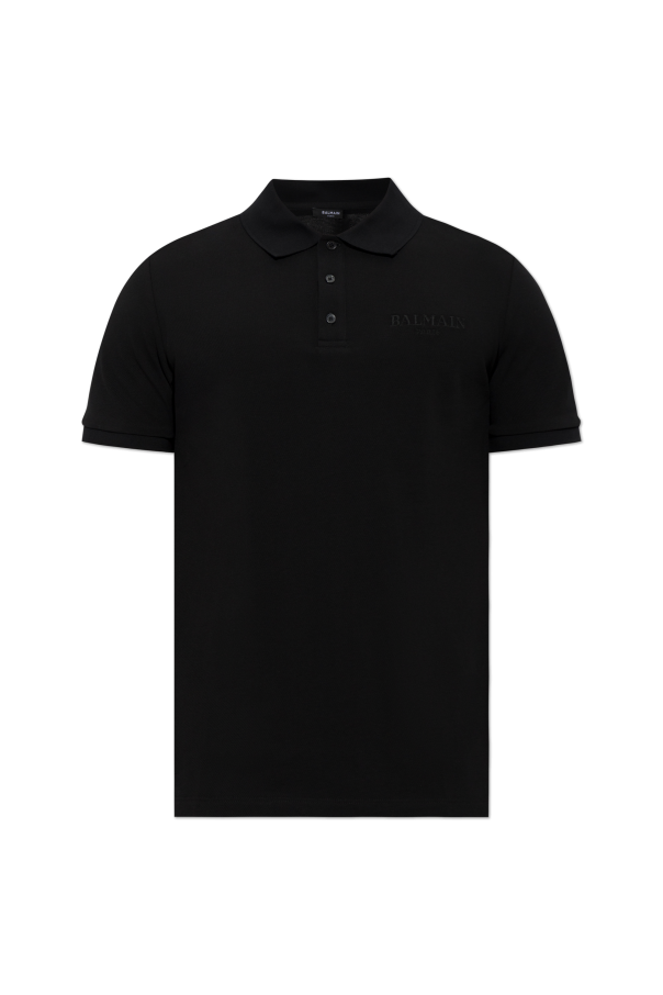 Polo with embroidered logo od Balmain