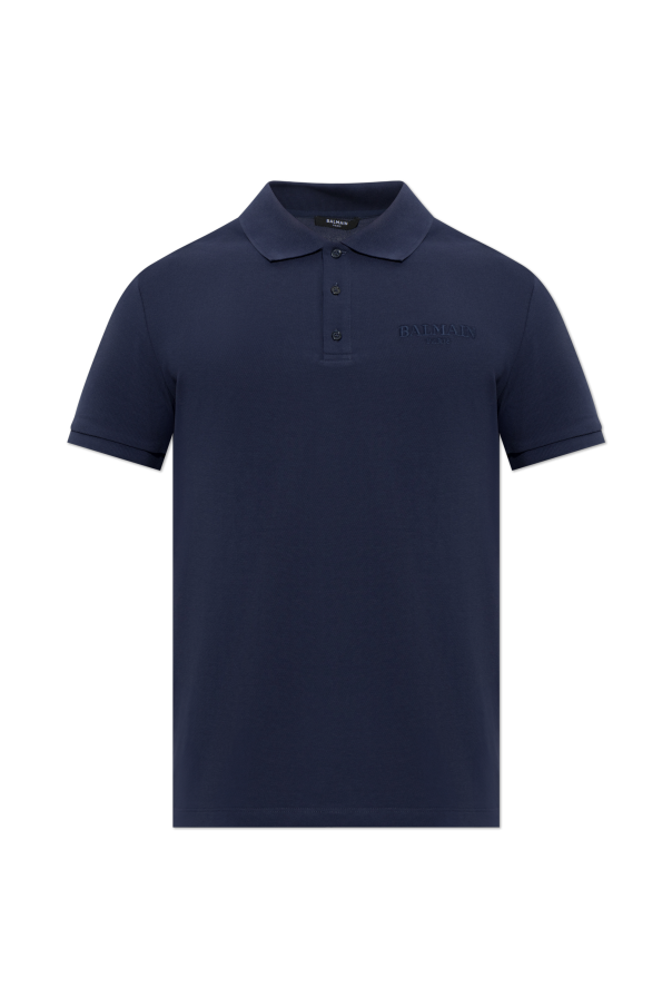 Polo with embroidered logo od Balmain