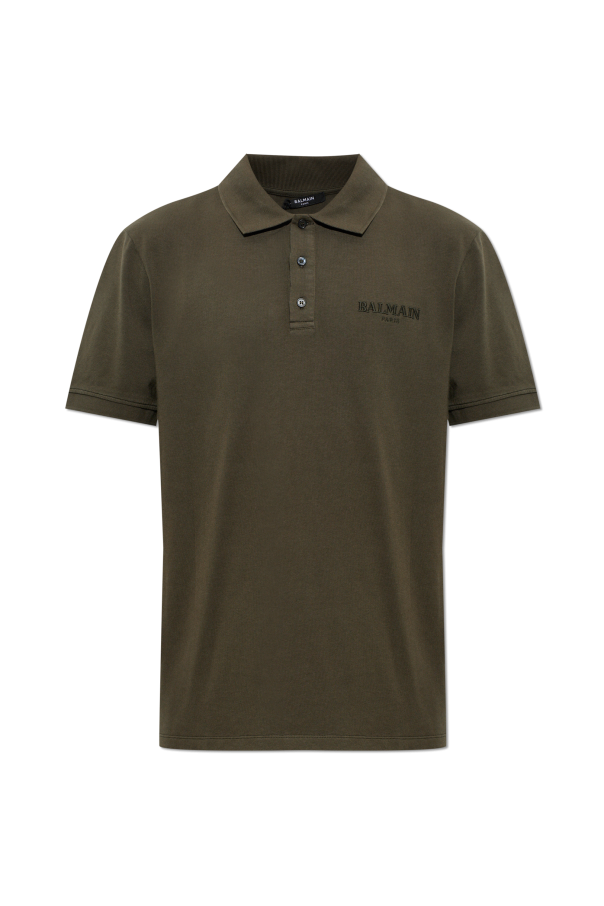 Polo with embroidered logo od Balmain