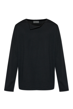 Woll-T-Shirt mit langen Ärmeln