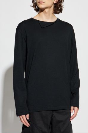 Yohji Yamamoto Woll-T-Shirt mit langen Ärmeln
