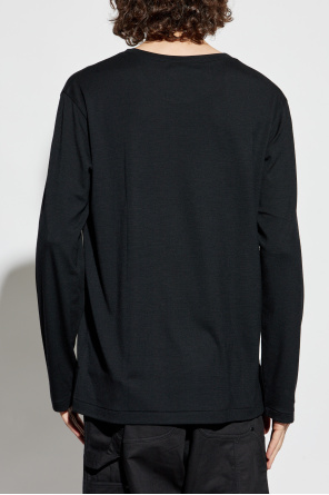 Yohji Yamamoto Woll-T-Shirt mit langen Ärmeln