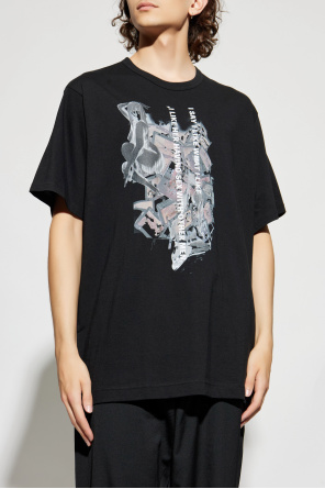 Yohji Yamamoto T-shirt z nadrukiem