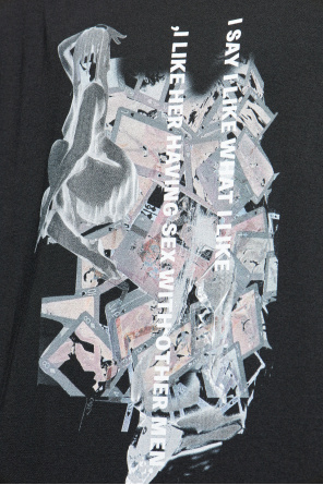 Yohji Yamamoto T-shirt z nadrukiem
