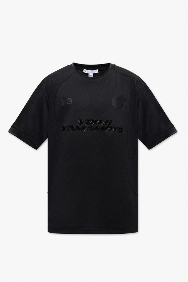 merino wool crew neck sweater T-shirt with logo