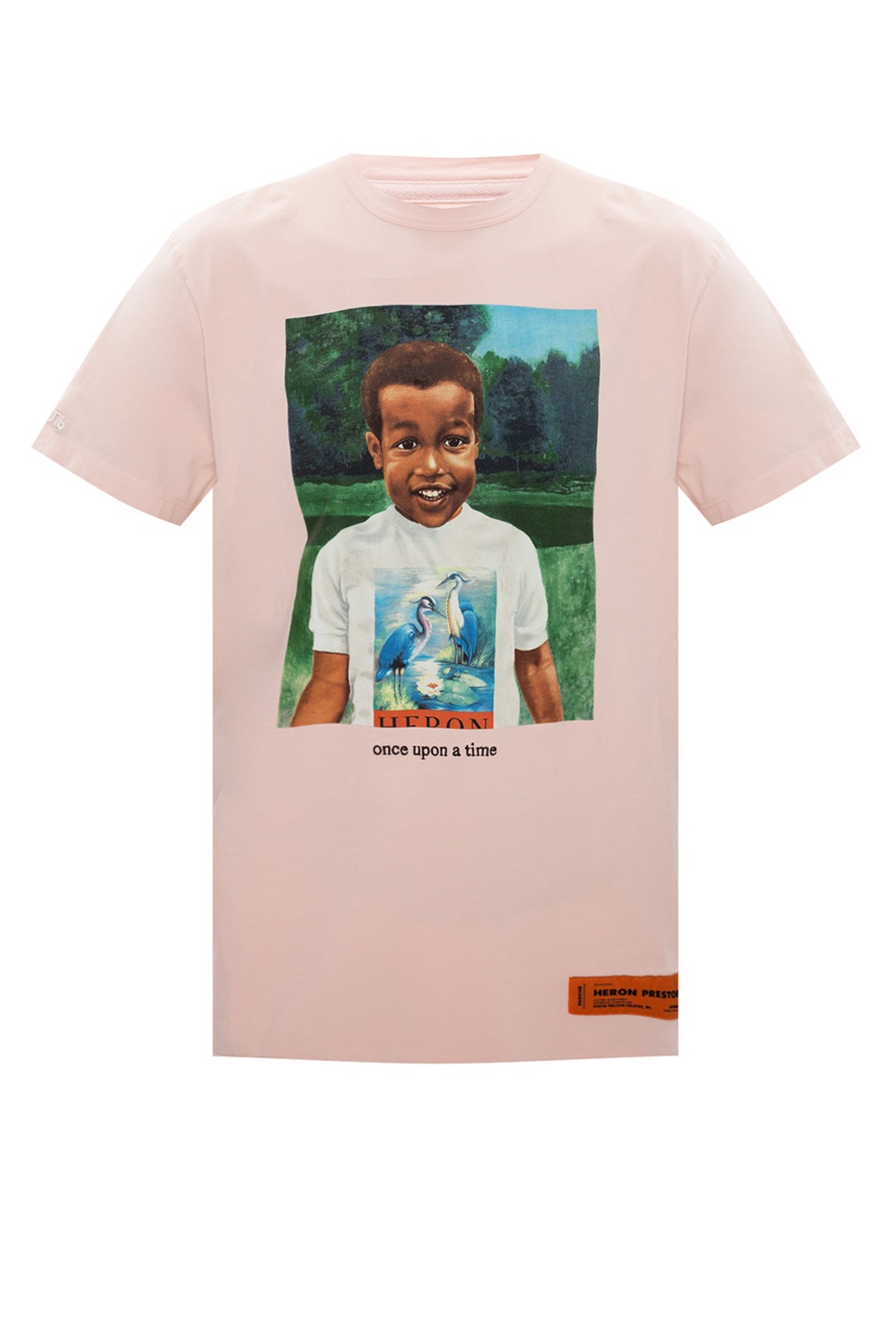 heron preston pink t shirt