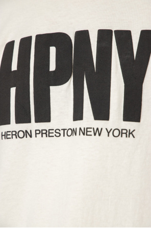 Heron Preston Kirin printed satin bowling shirt Pink Blau