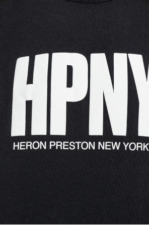 Heron Preston Balmain Kids logo-print ruffle T-shirt