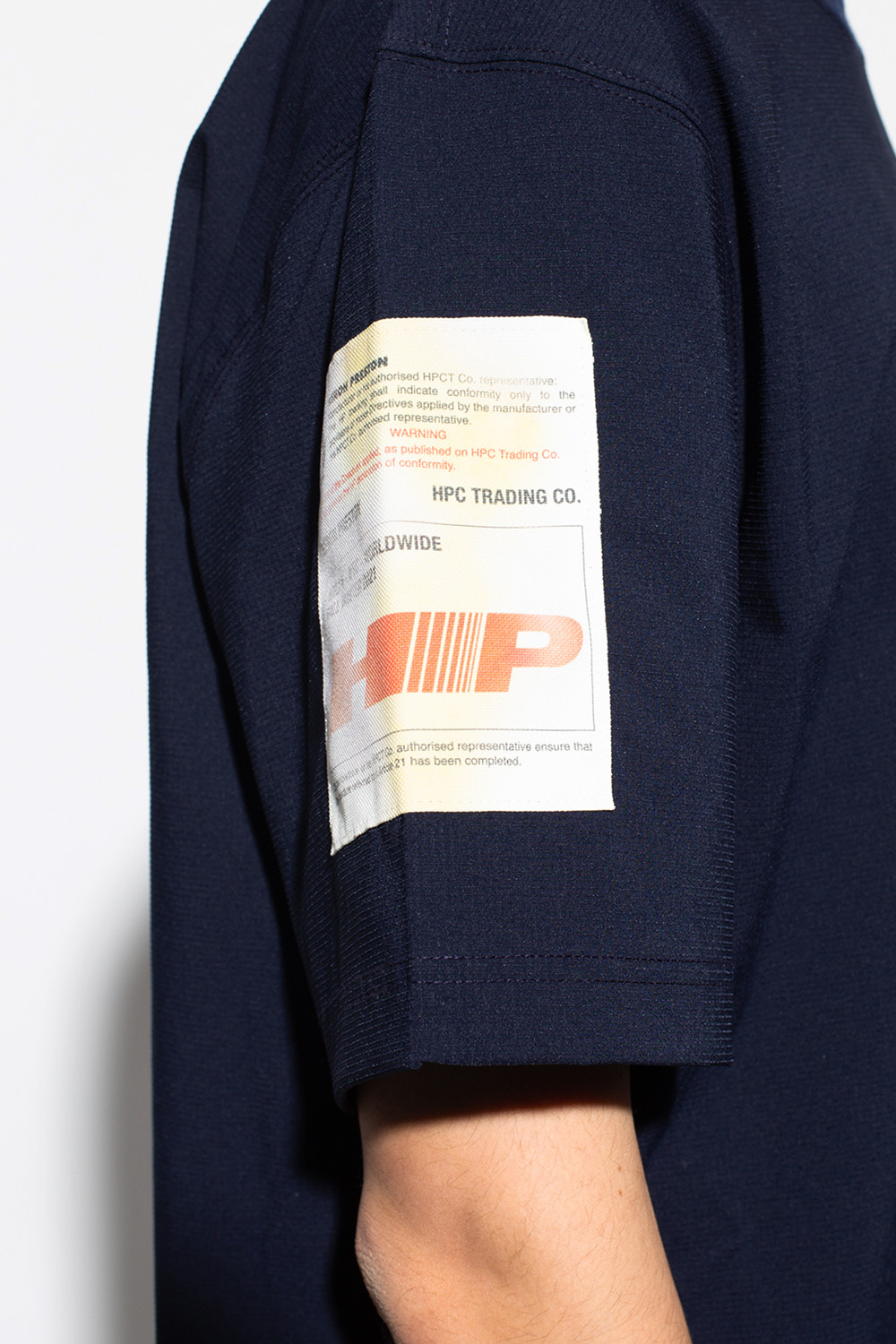 Heron Preston logo patch zip-up padded jacket Neutrals