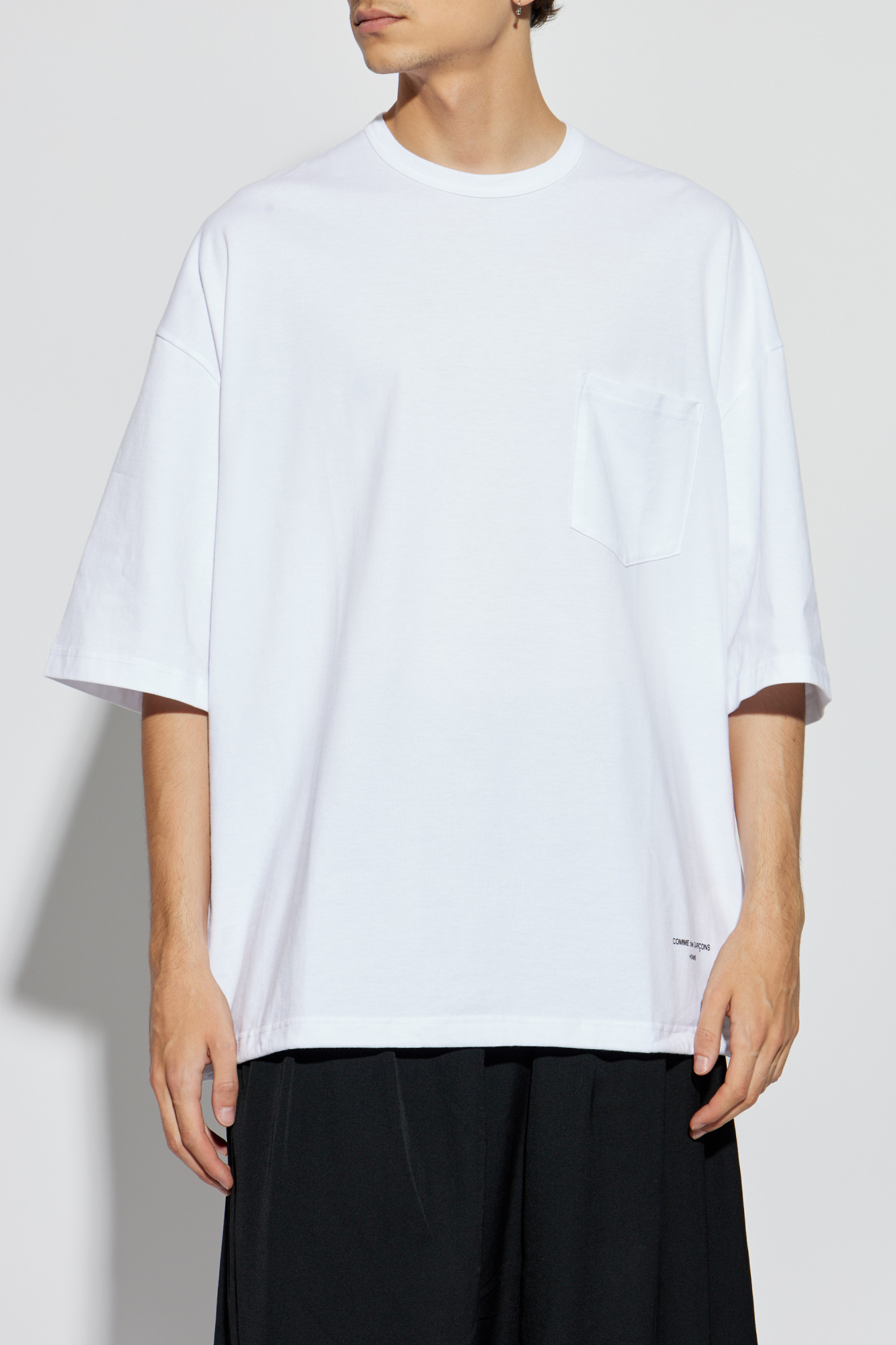 contrast-cuff button-up Tapply-d4d shirt Oversized T-Shirt