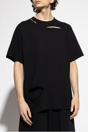 Yohji Yamamoto T-shirt z efektem `vintage`