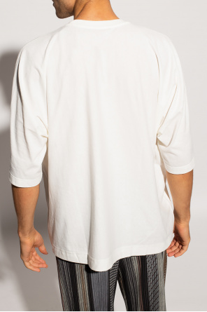 Julius layered hooded jacket Braun Cotton T-shirt