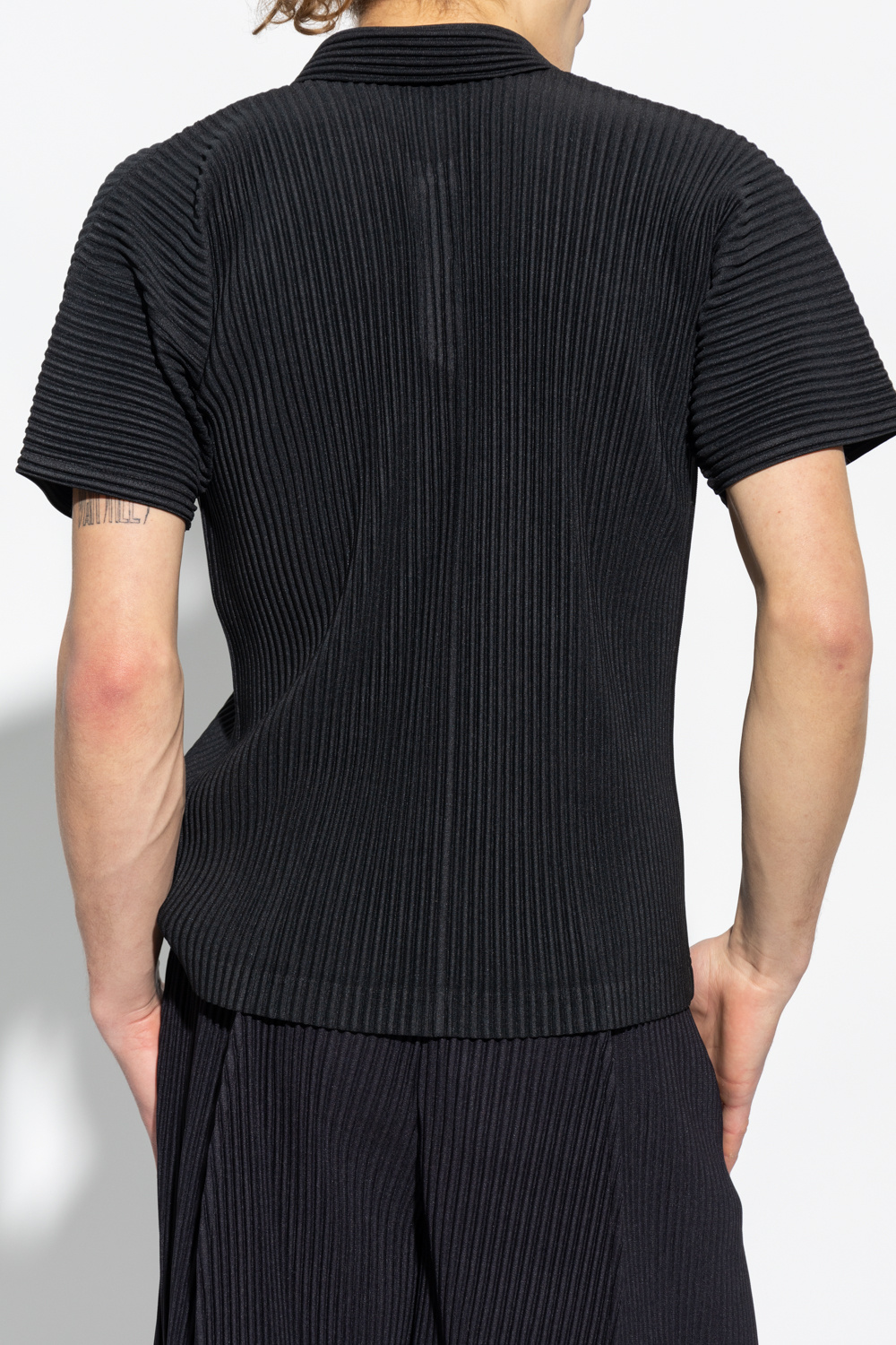 Issey Miyake Homme Plisse Pleated polo Men shirt