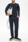 Homme Plissé Issey Miyake NAVY BLUE Pleated T-shirt with long sleeves