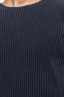 Homme Plissé Issey Miyake NAVY BLUE Pleated T-shirt with long sleeves