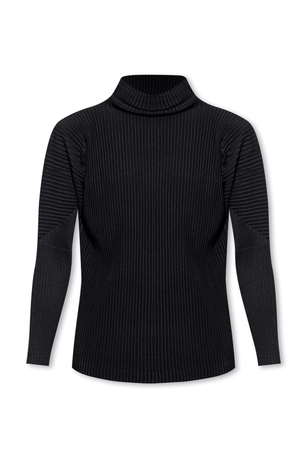 Issey Miyake Homme Plisse Pleated turtleneck sweater