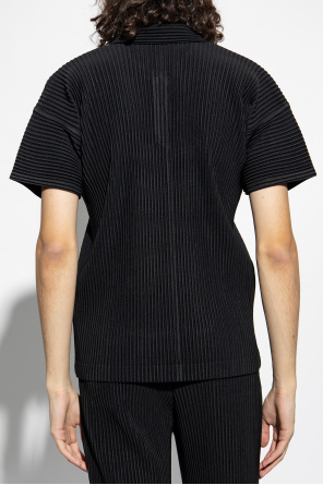 Issey Miyake Homme Plisse Pleated polo shirt