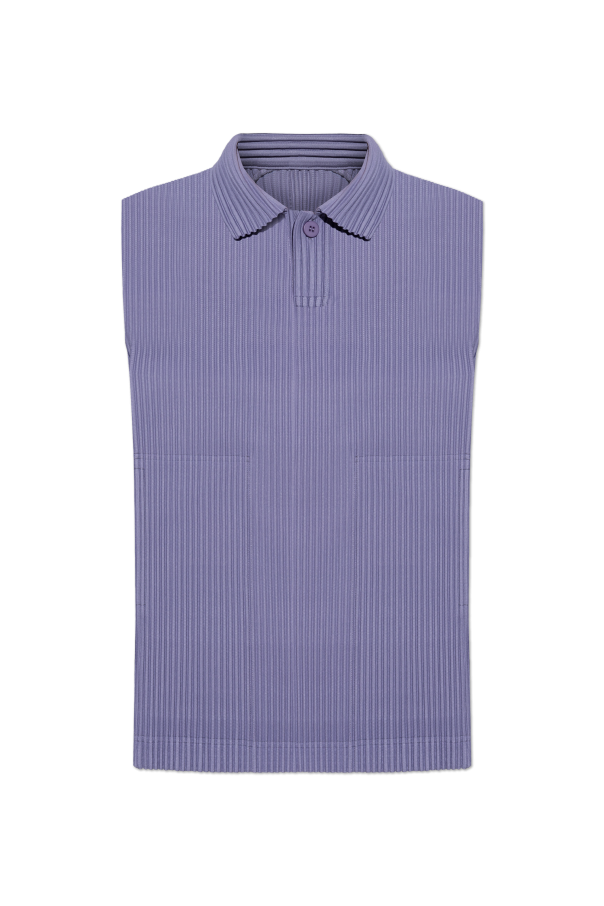 Homme Plisse Issey Miyake Sleeveless pleated polo