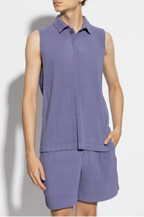 Homme Plisse Issey Miyake Sleeveless pleated polo