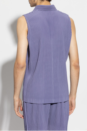 Homme Plisse Issey Miyake Sleeveless pleated polo