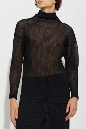 Homme Plissé Issey Miyake Turtleneck plisat cu mâneci lungi