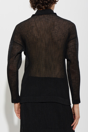 Homme Plissé Issey Miyake Turtleneck plisat cu mâneci lungi