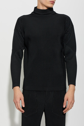 Homme Plissé Issey Miyake Top plisado con cuello cisne