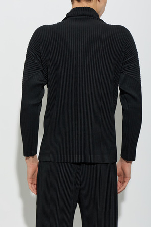 Homme Plissé Issey Miyake Top plisado con cuello cisne