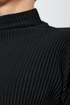 Homme Plissé Issey Miyake Top plisado con cuello cisne