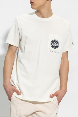 ADIDAS white Originals T-shirt z kieszenią ‘Edgerton’