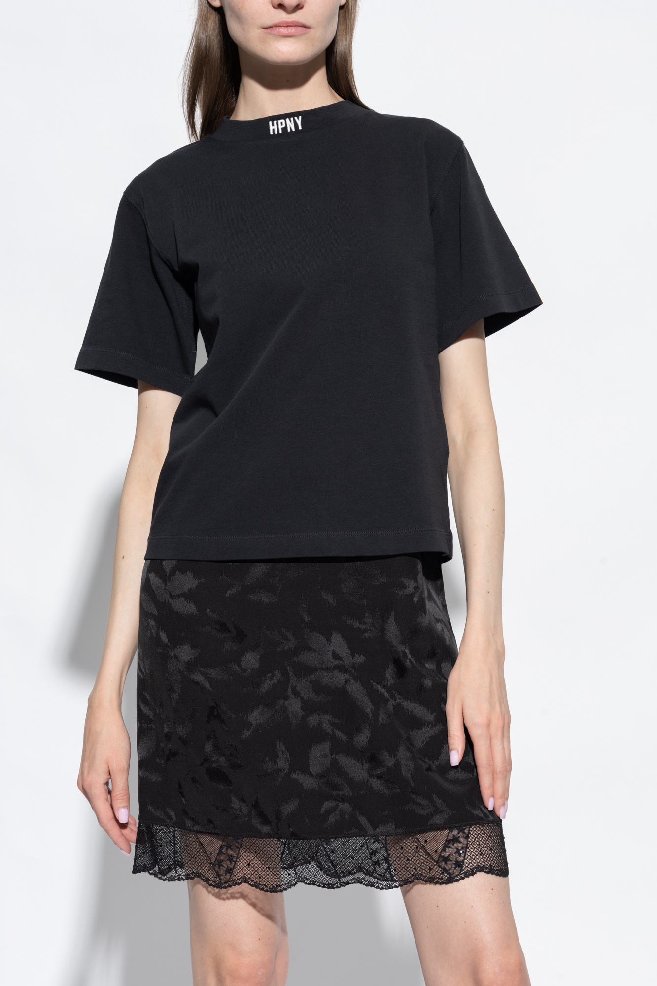 Heron Preston Balmain Cropped-T-Shirt mit Logo-Print Rosa