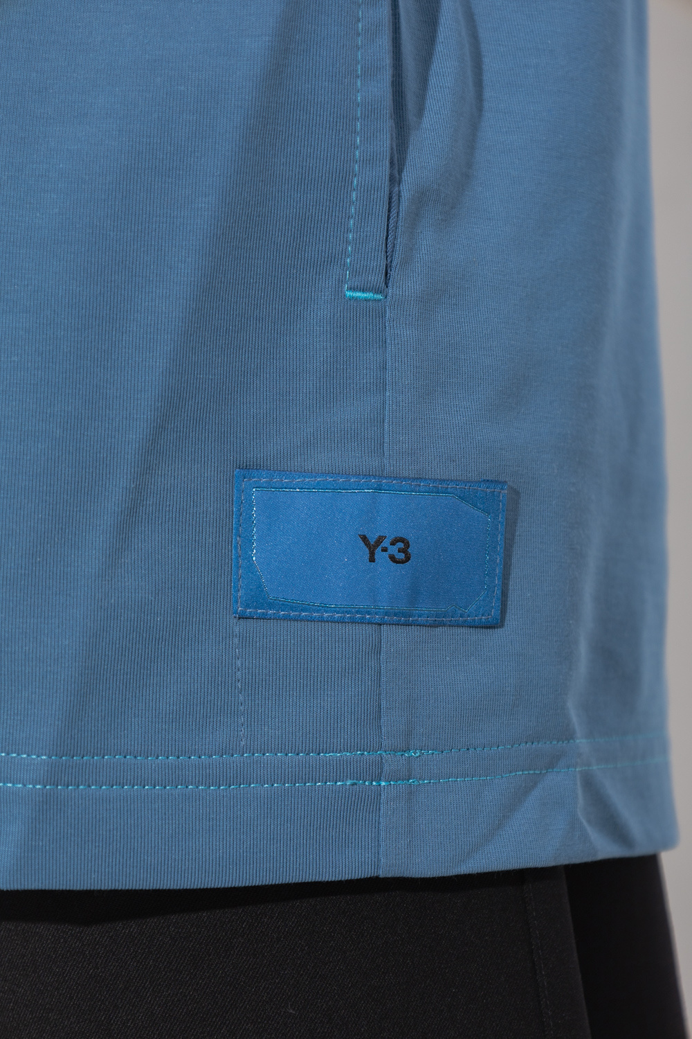 Y-3 Yohji Yamamoto Soul Star long sleeve muscle fit jersey shirt in stone